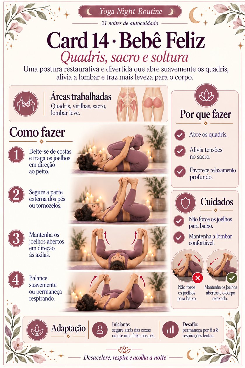 Página ilustrada do Yoga Night Routine — amostra 4