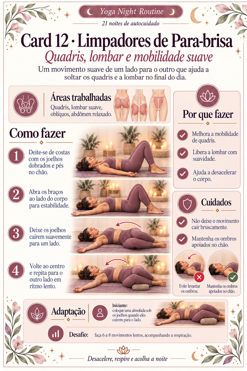 Página ilustrada do Yoga Night Routine — amostra 7