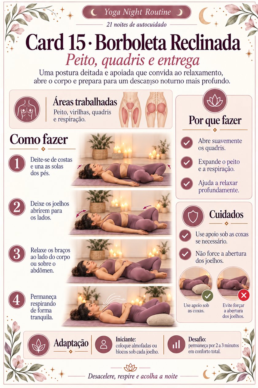 Página ilustrada do Yoga Night Routine — amostra 9